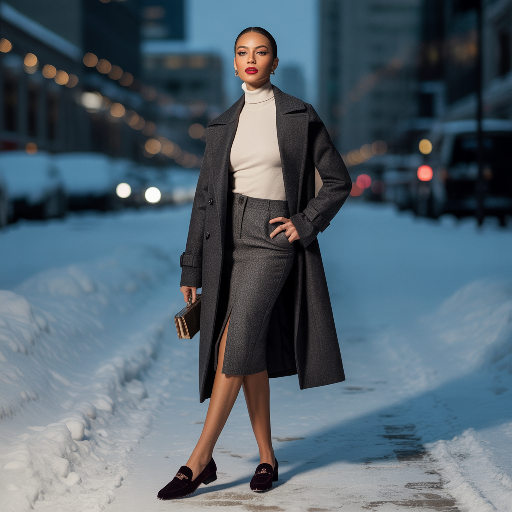elegant winter workwear