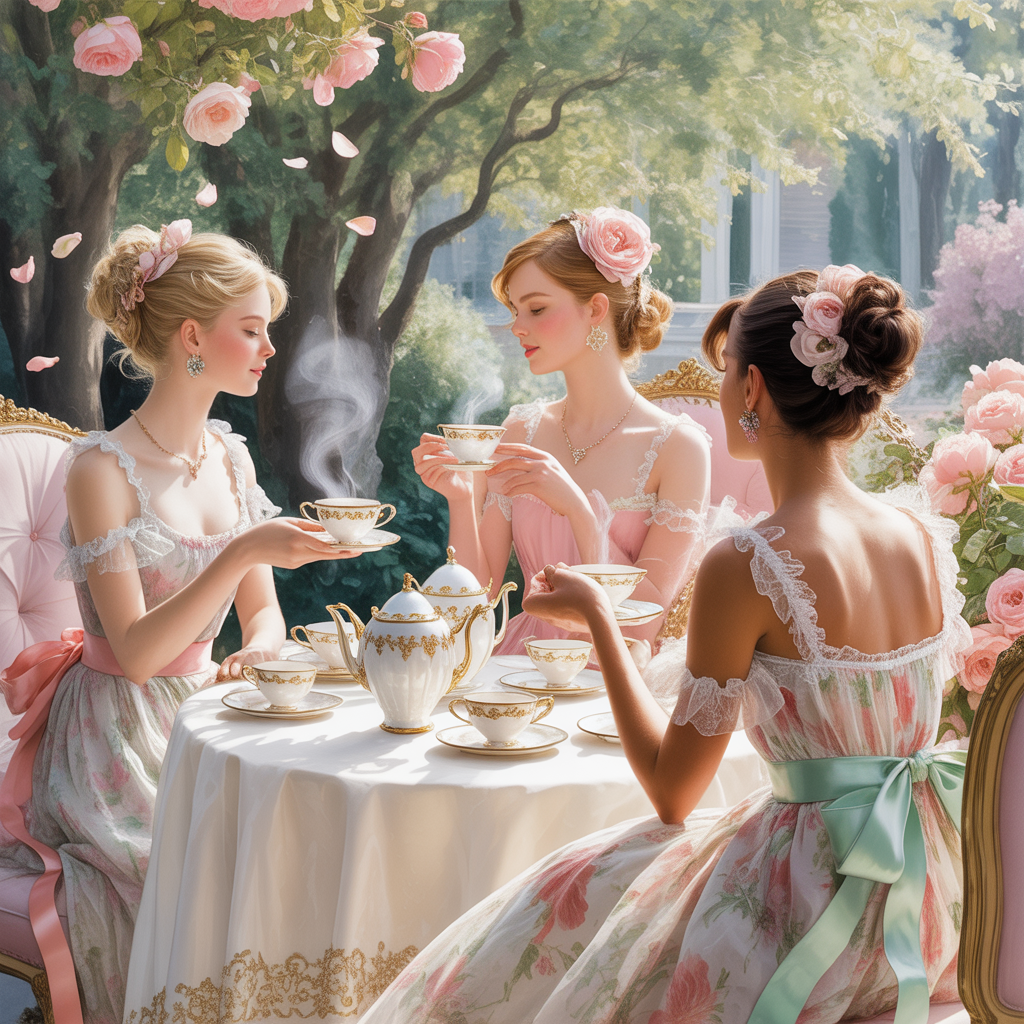 floral dresses tea party