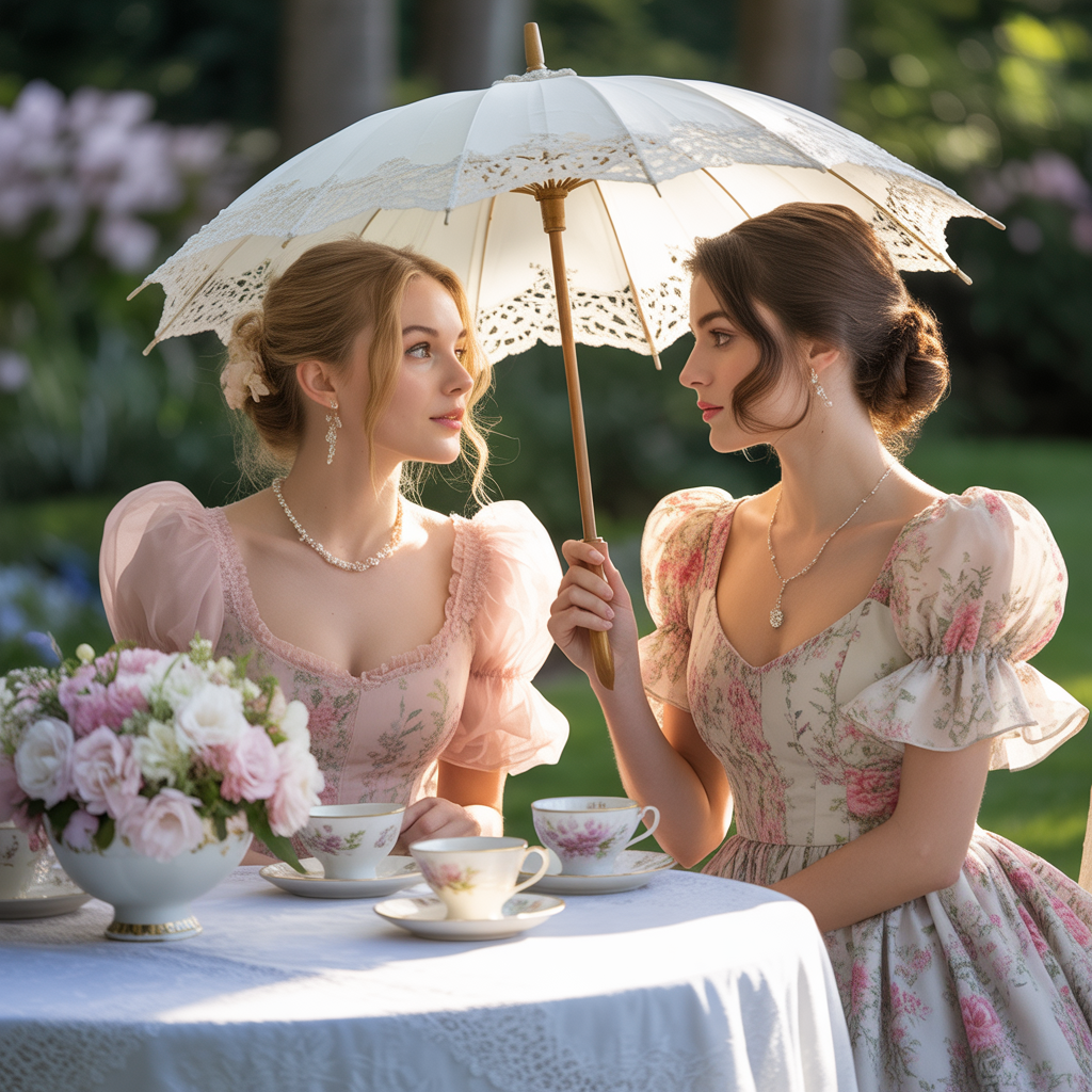 floral dresses tea party