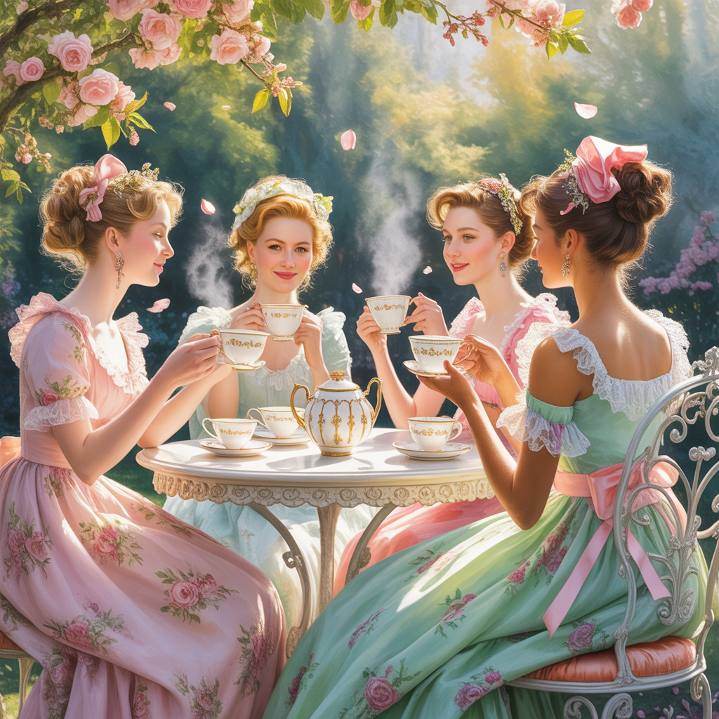 floral dresses tea party