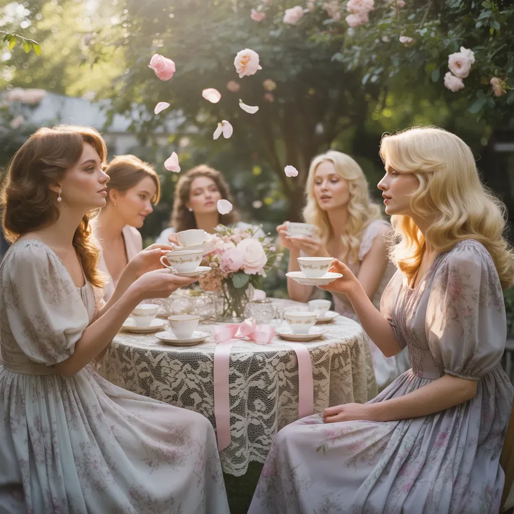 floral dresses tea party
