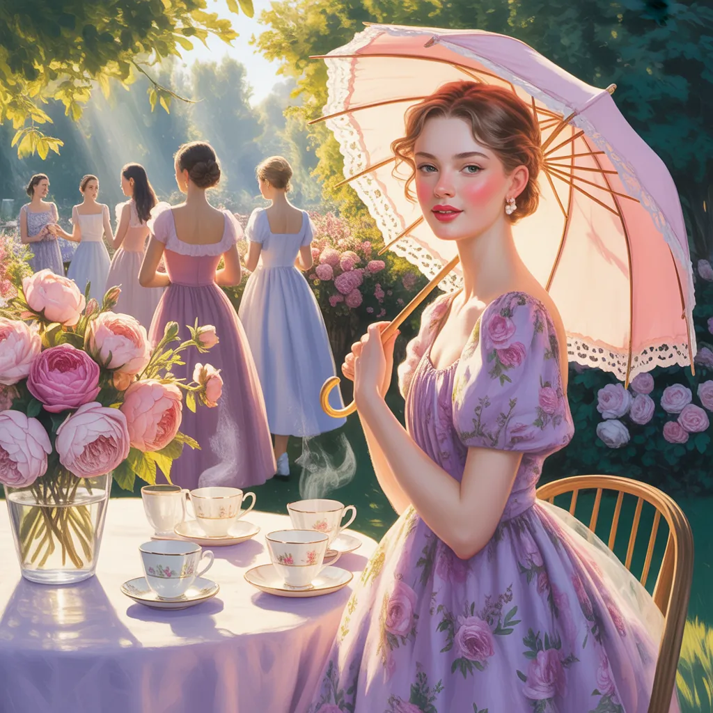 floral dresses tea party