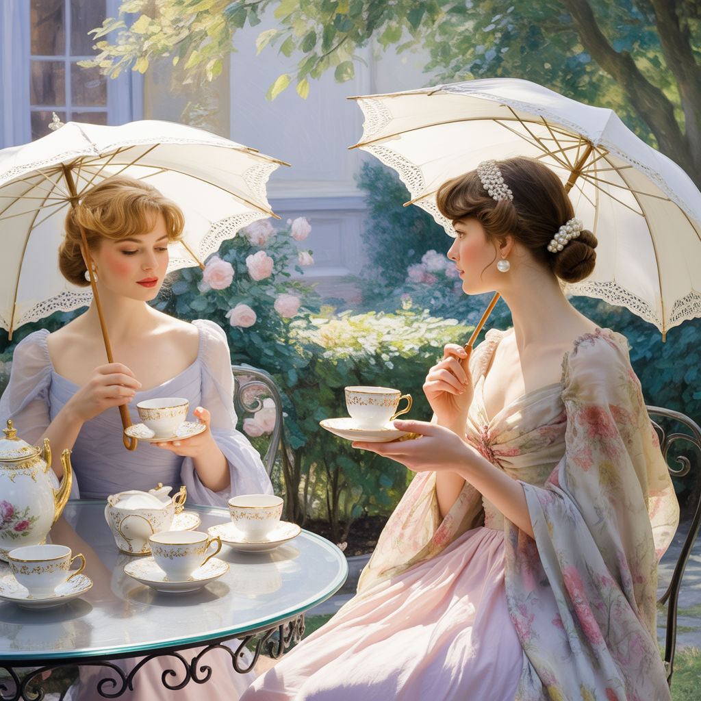 floral dresses tea party