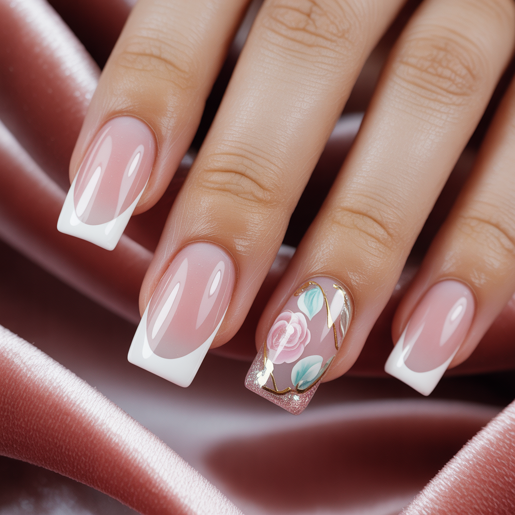 french tip acrylic nails