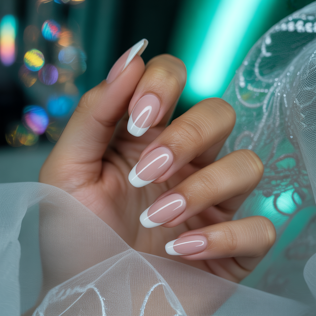 french tip acrylic nails