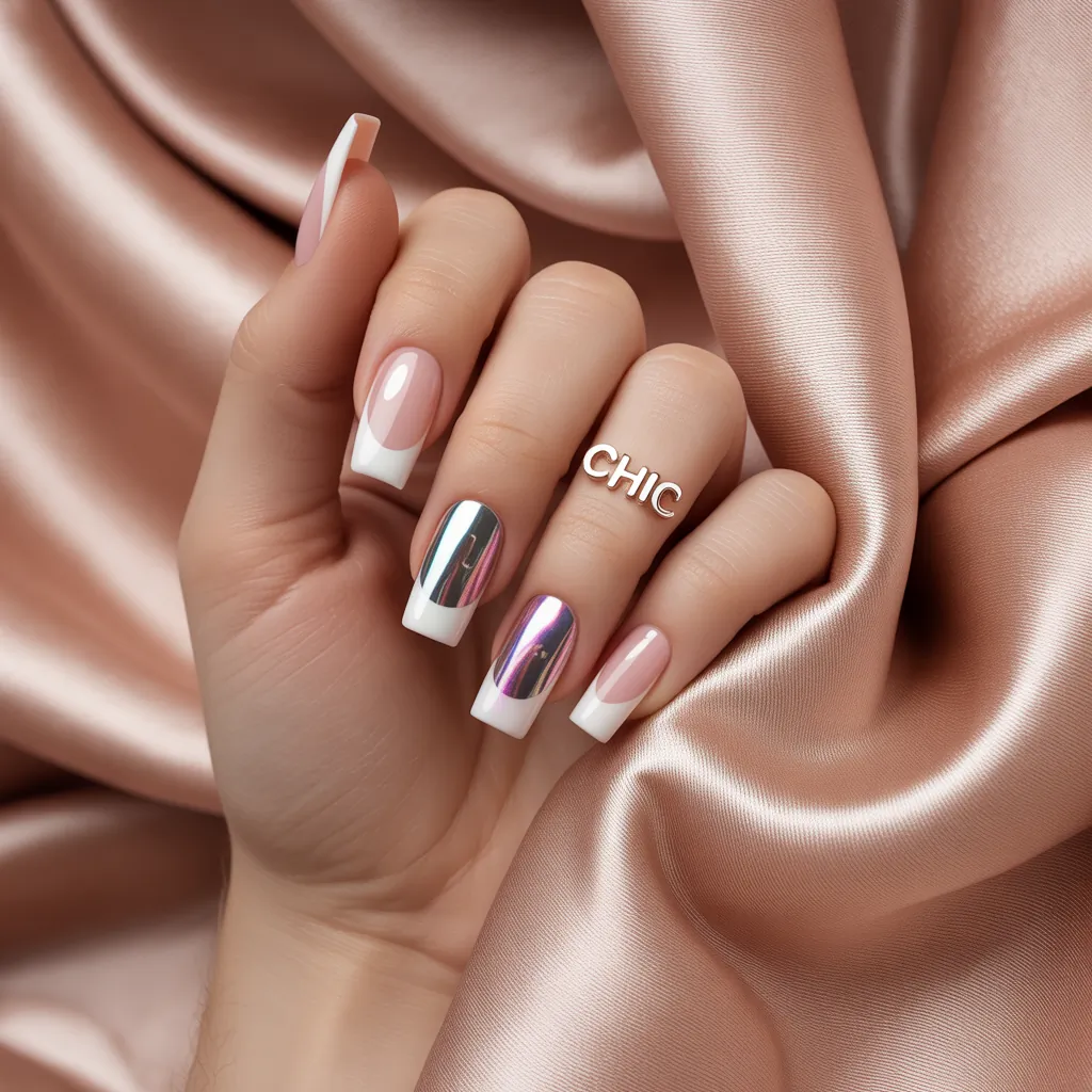 french tip nails