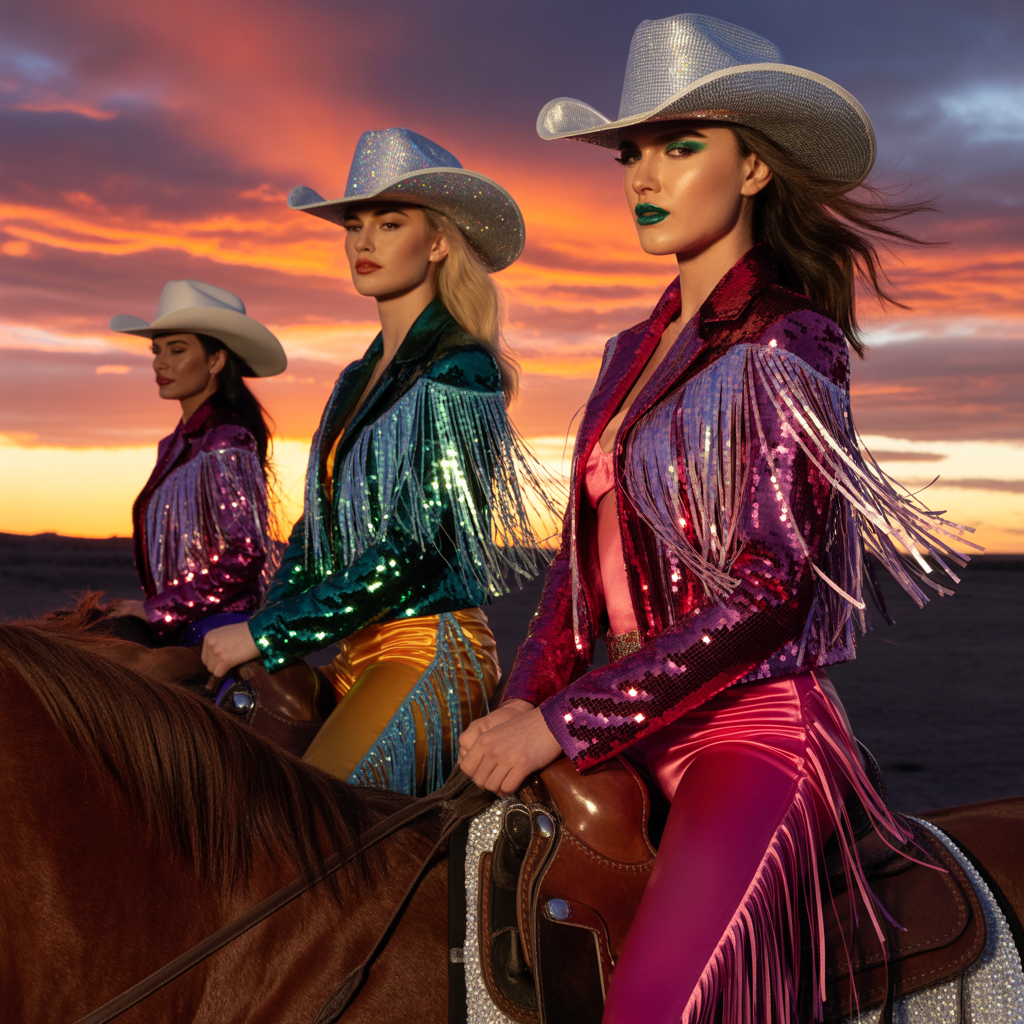 glam cowgirl outfits bold
