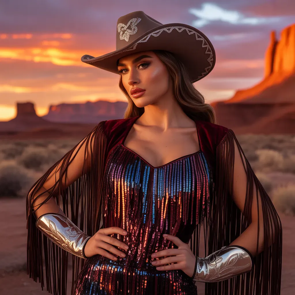 glam cowgirl outfits bold