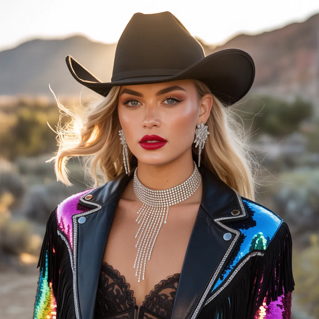glam cowgirl outfits bold