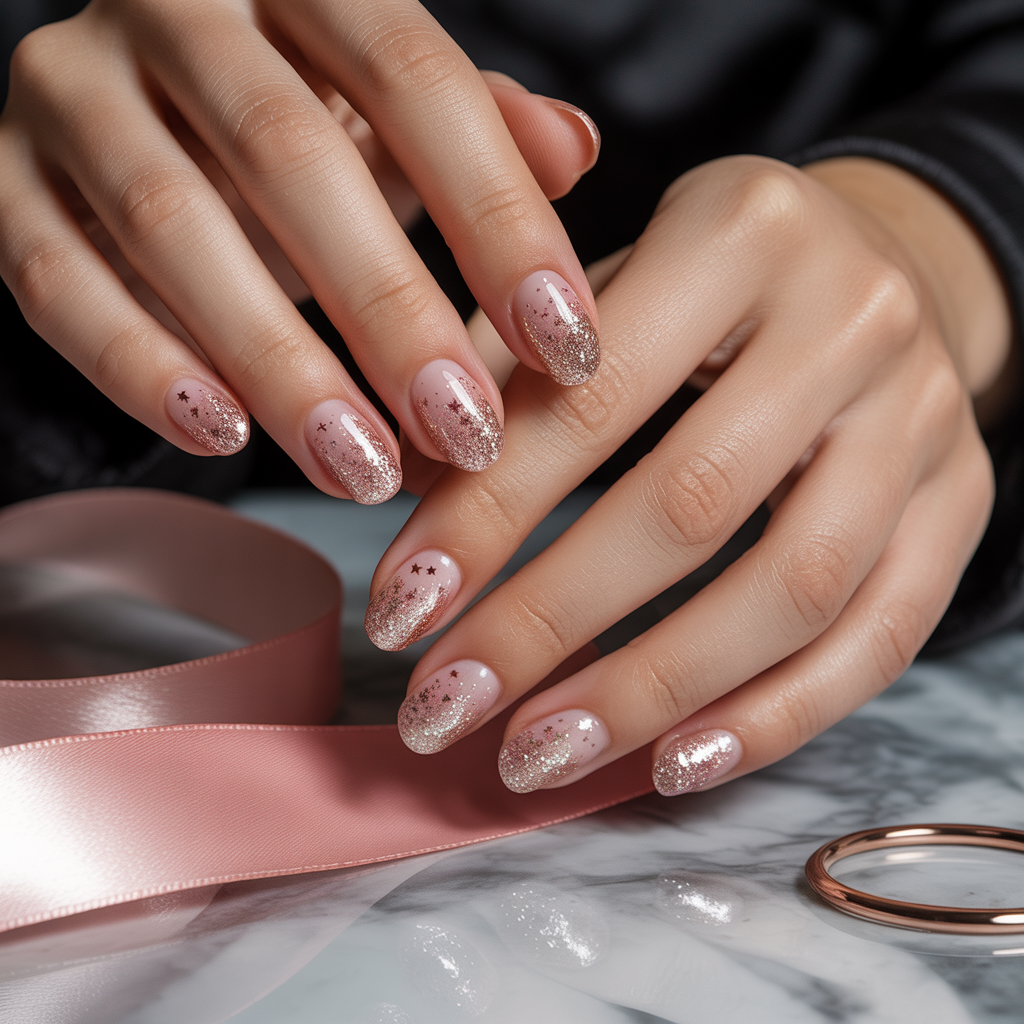 glitter ombre nails
