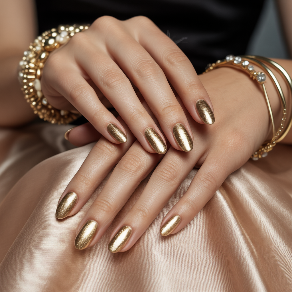gold nails