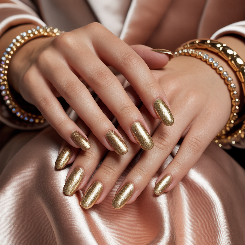 gold nails