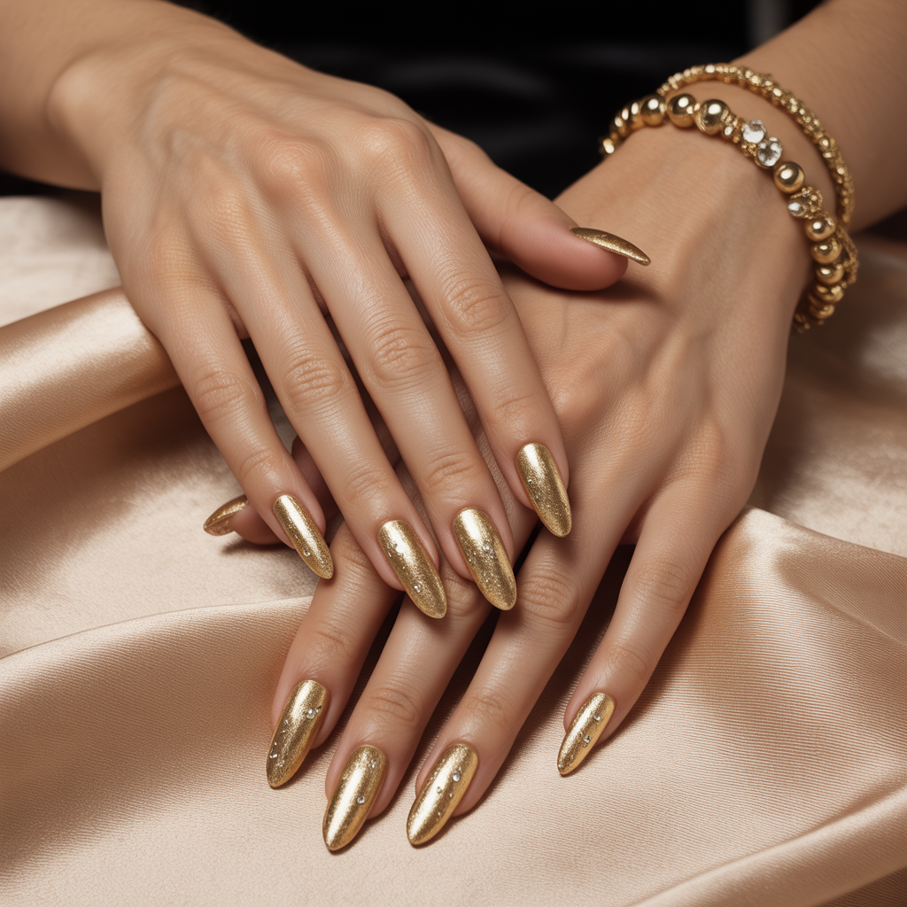 gold nails