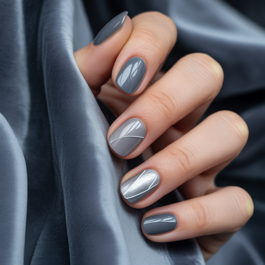 grey nails