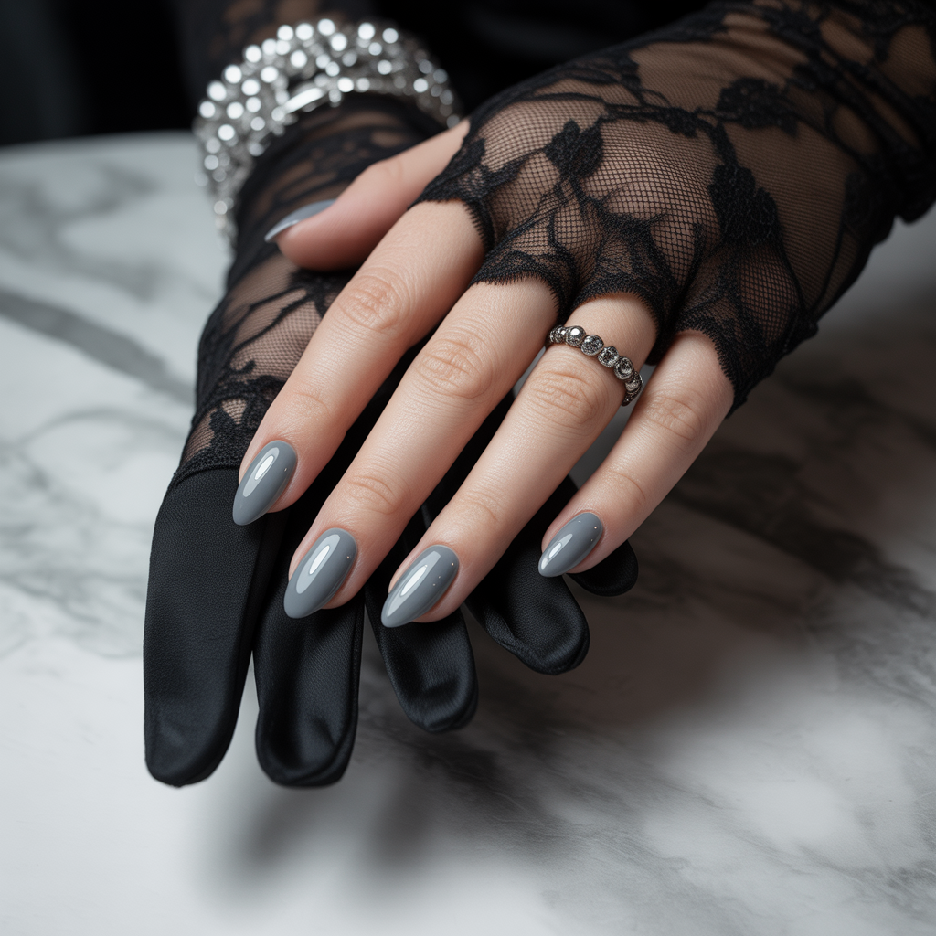 grey nails