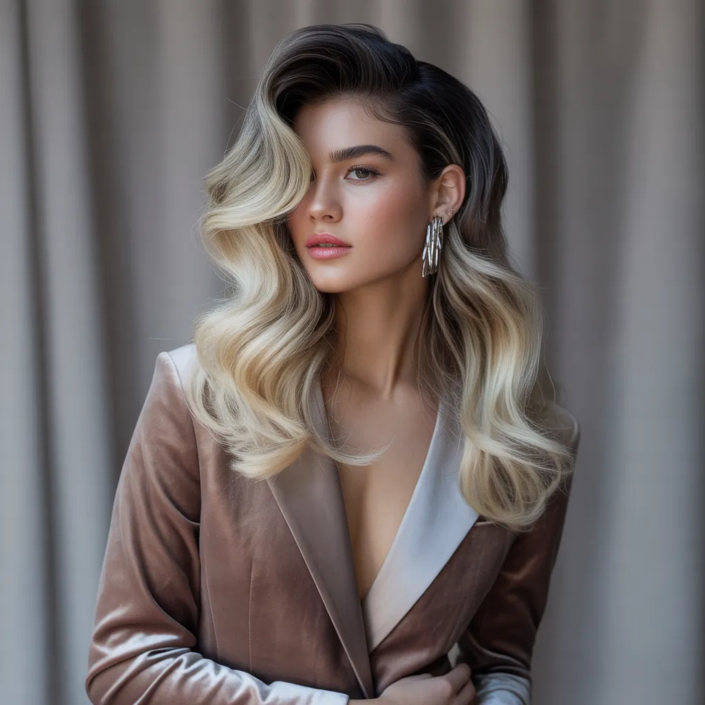 growing out blonde hair with dark roots