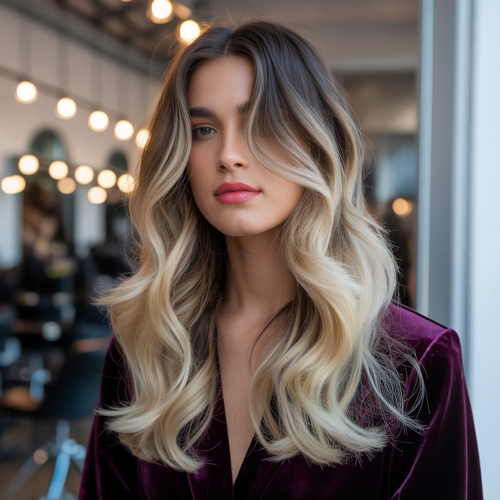 growing out blonde hair with dark roots