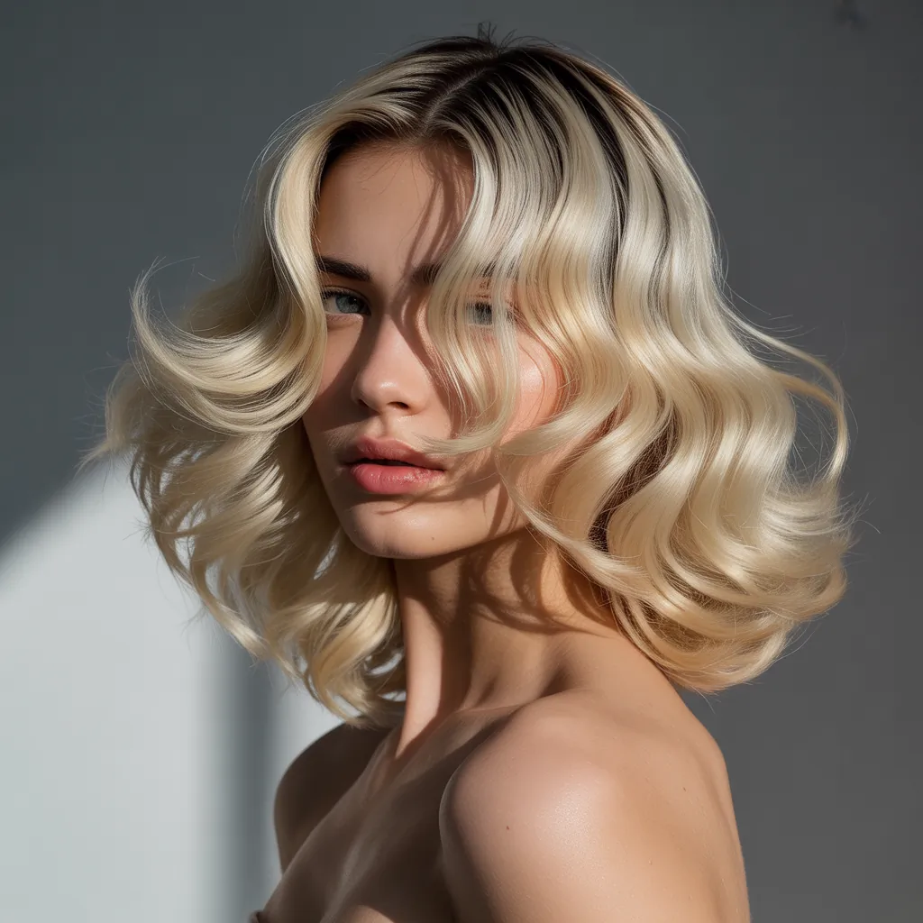 growing out blonde hair with dark roots