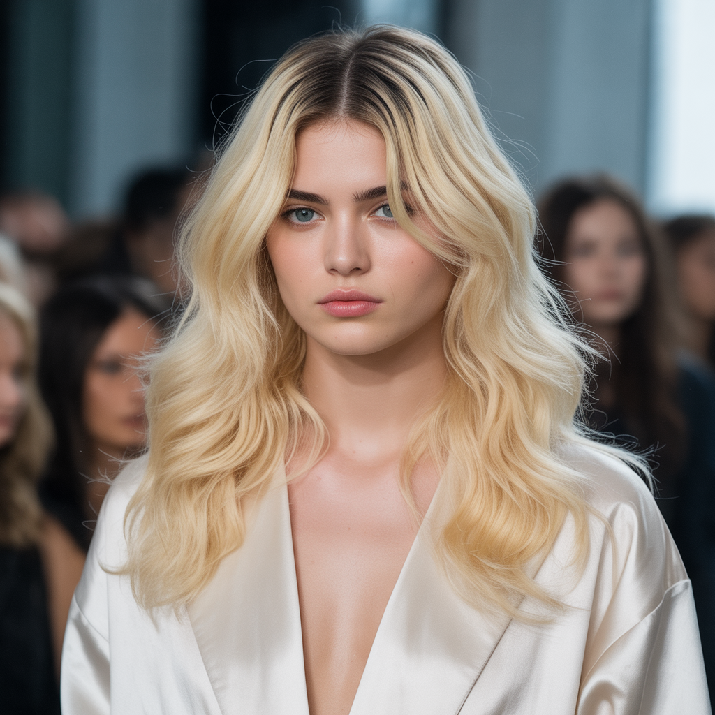 growing out blonde hair with dark roots