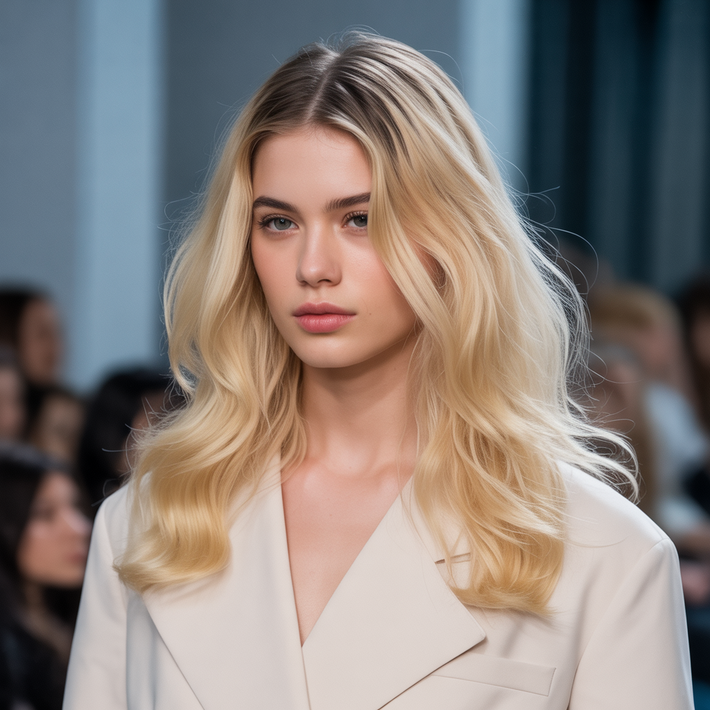 growing out blonde hair with dark roots