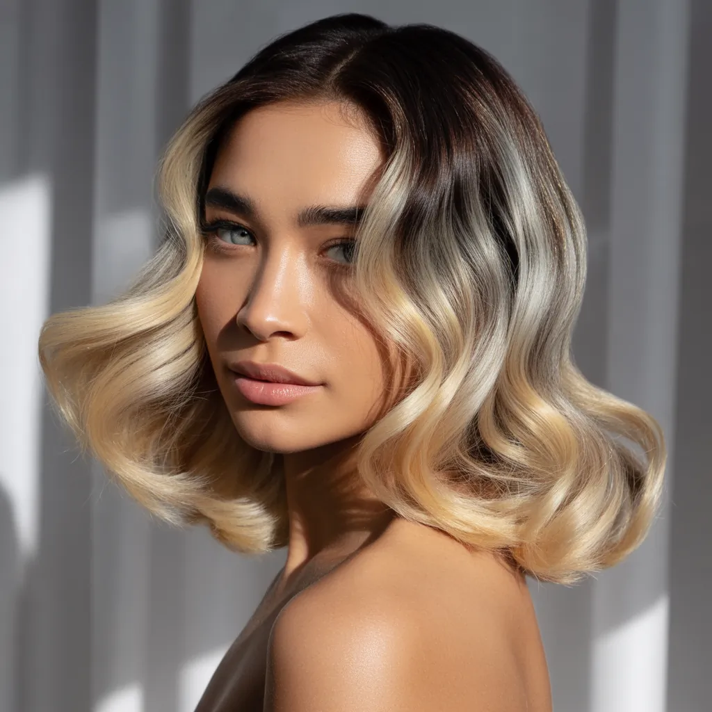 growing out blonde hair with dark roots