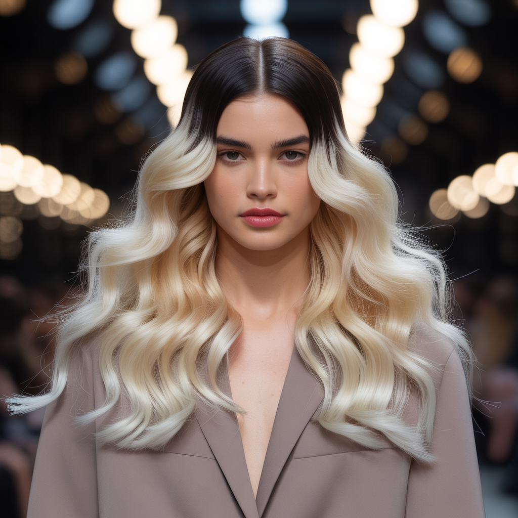 growing out blonde hair with dark roots