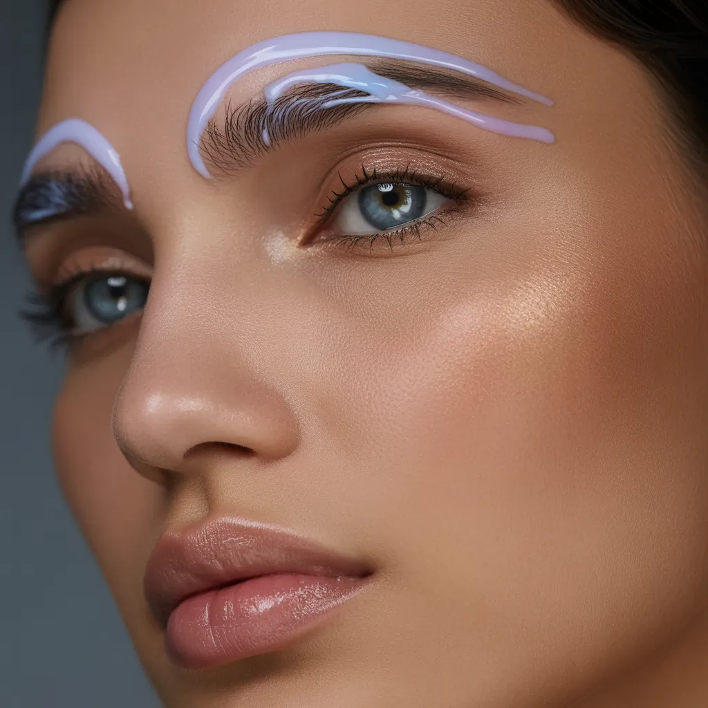 hair gel on your eyebrows