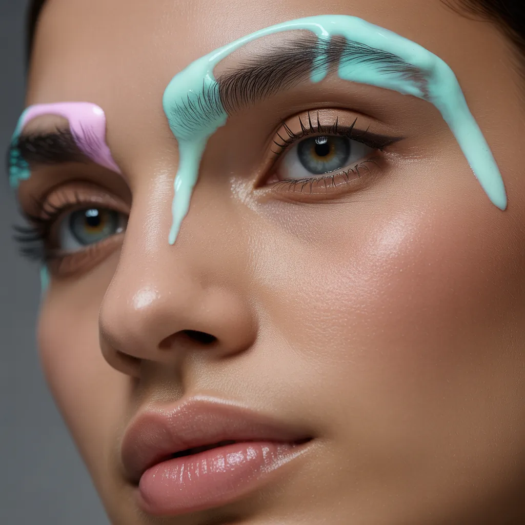 hair gel on your eyebrows