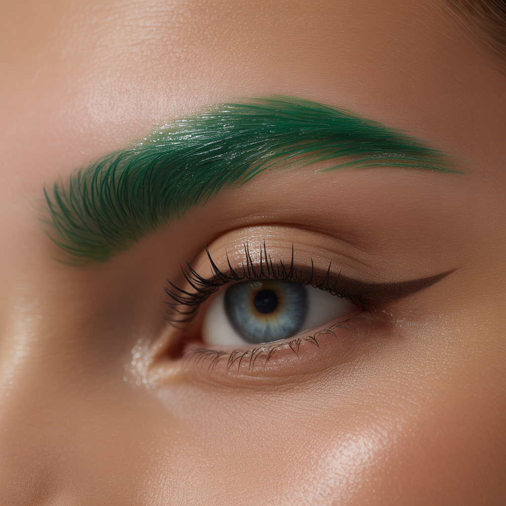 hair gel on your eyebrows