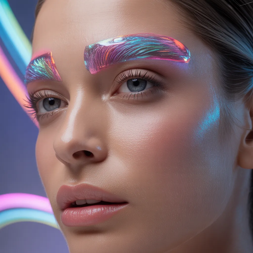 hair gel on your eyebrows