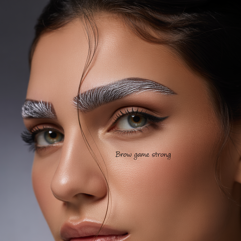 hair gel on your eyebrows