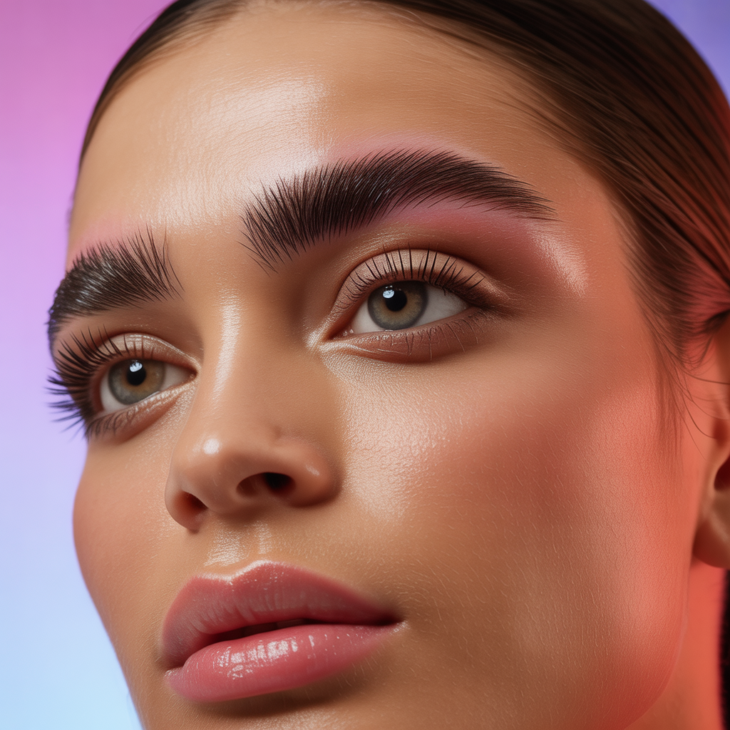 hair gel on your eyebrows