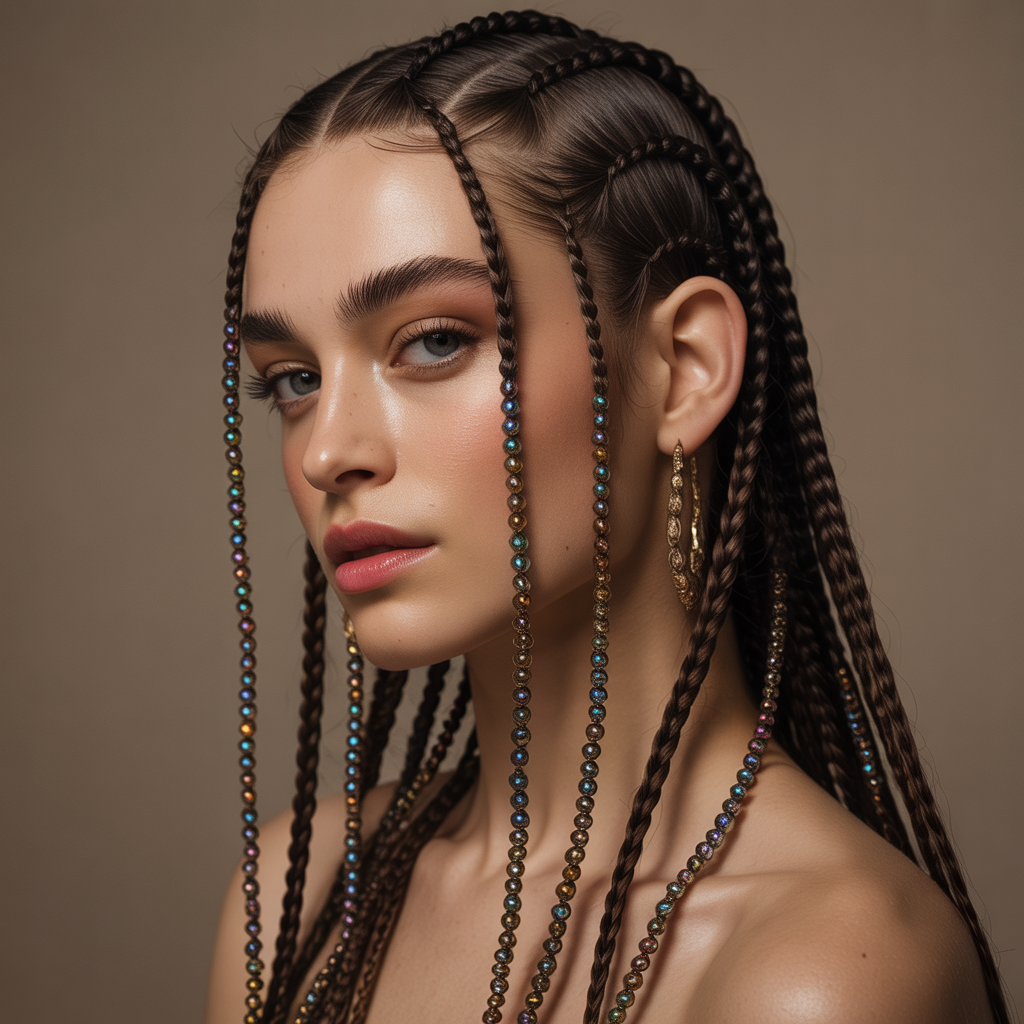 hairs with beads