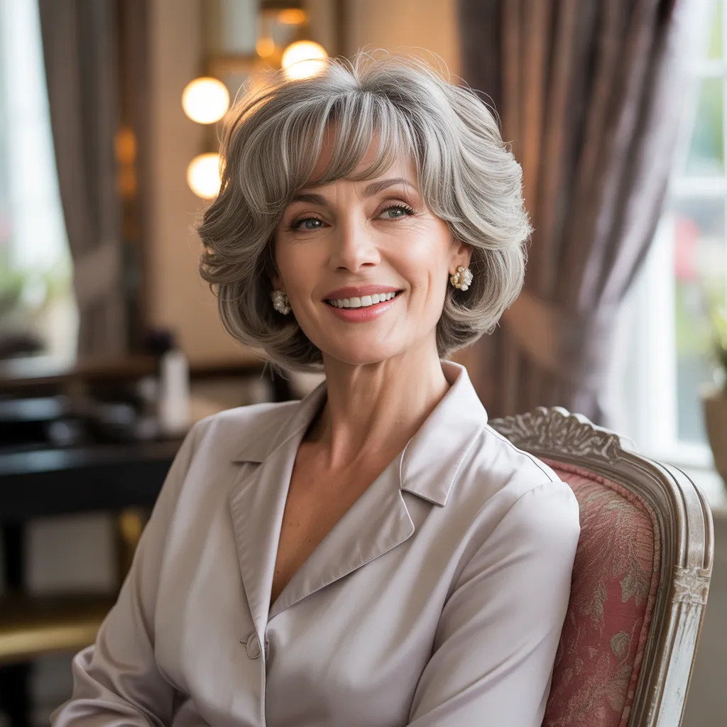 hairstyles with bangs for women over 60