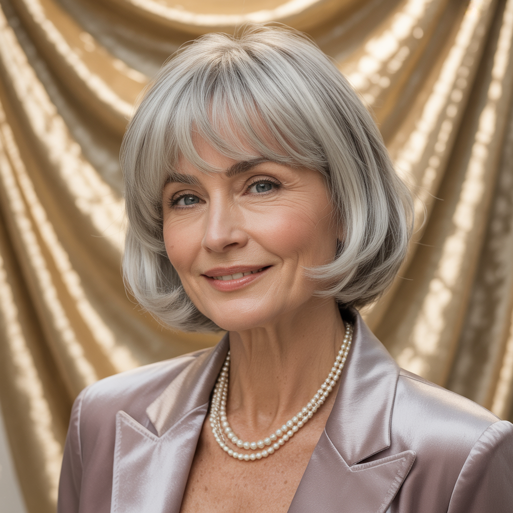 hairstyles with bangs for women over 60