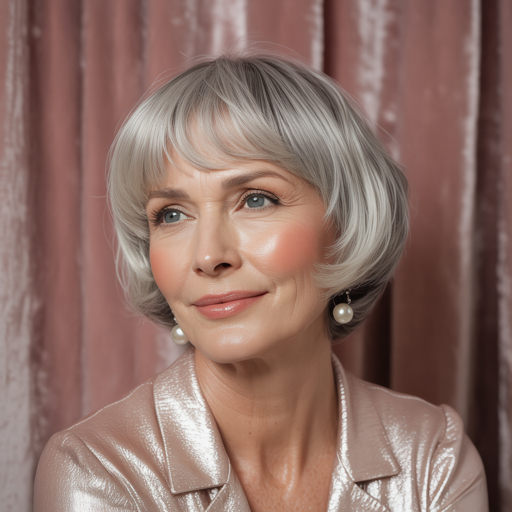 hairstyles with bangs for women over 60
