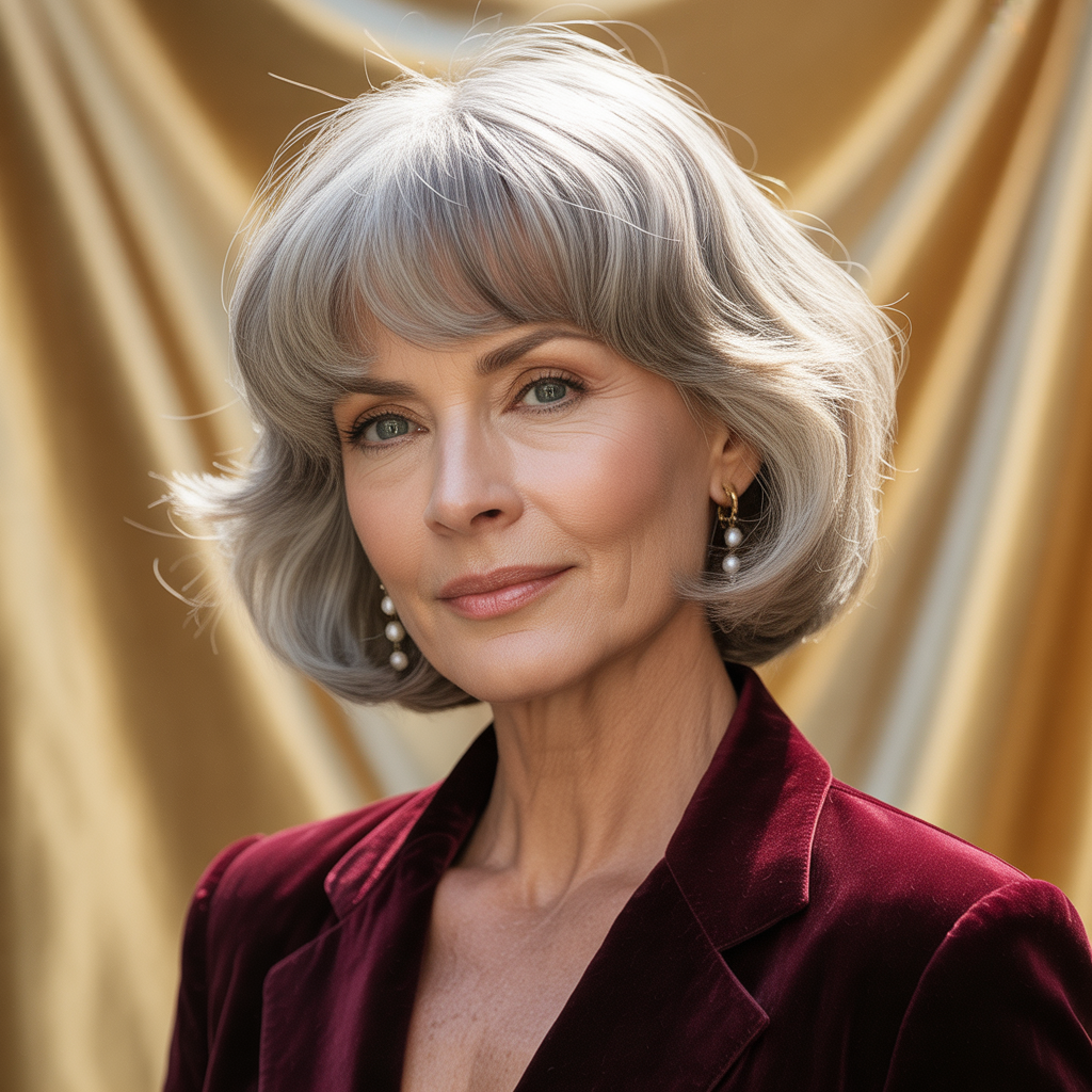 hairstyles with bangs for women over 60