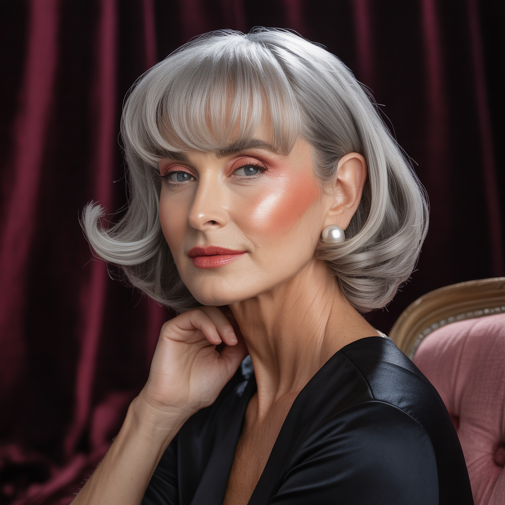 hairstyles with bangs for women over 60