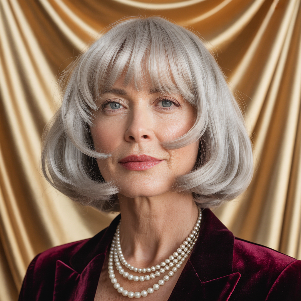 hairstyles with bangs for women over 60