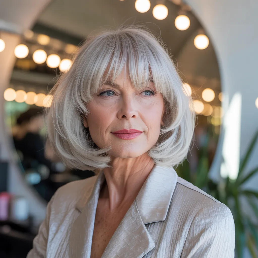 hairstyles with bangs for women over 60