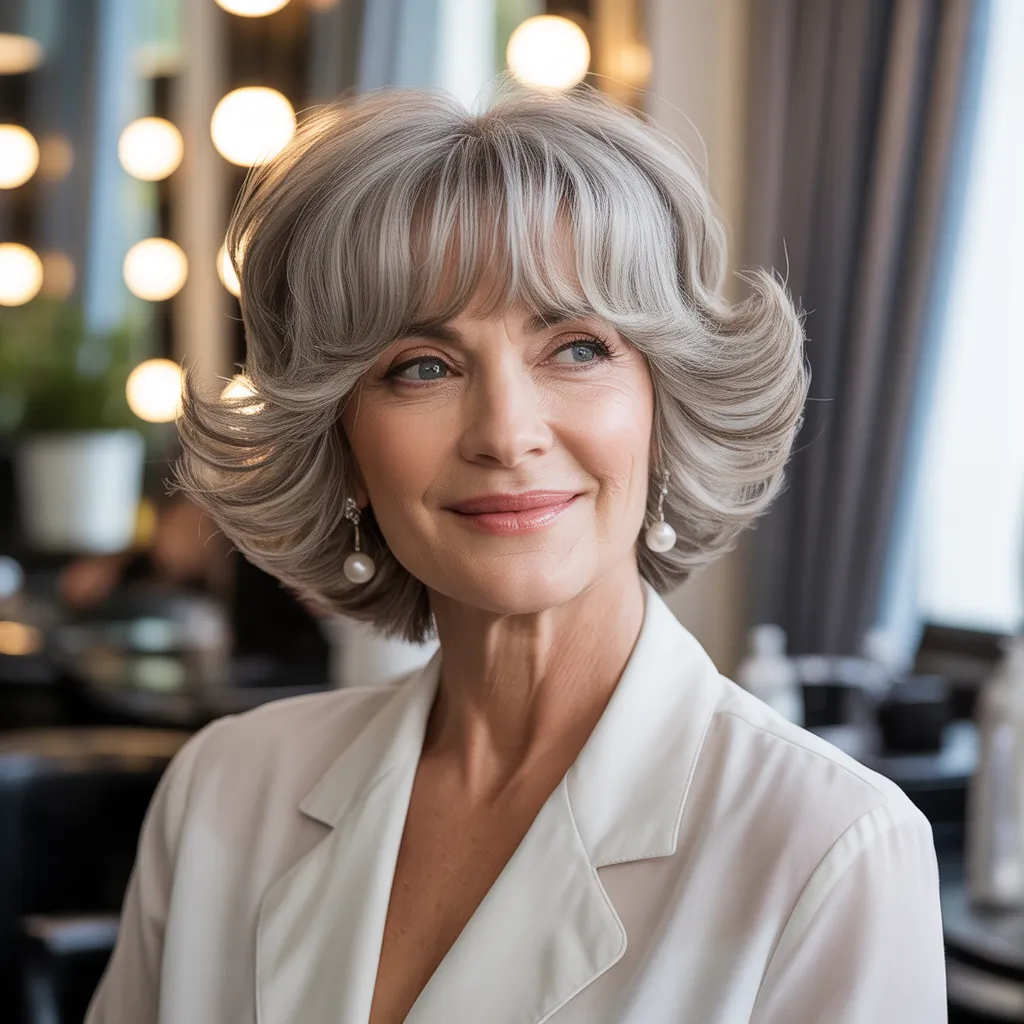 hairstyles with bangs for women over 60