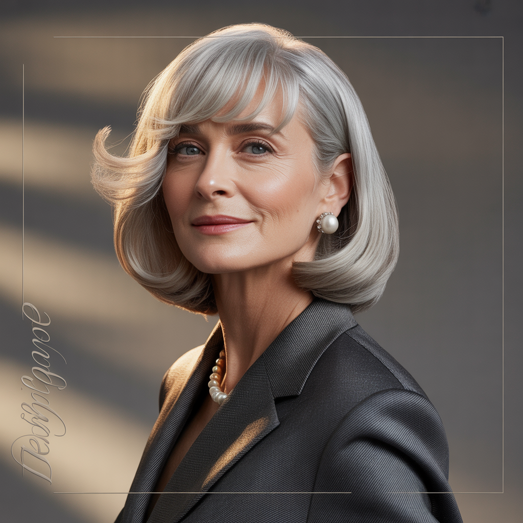 hairstyles with bangs for women over 60