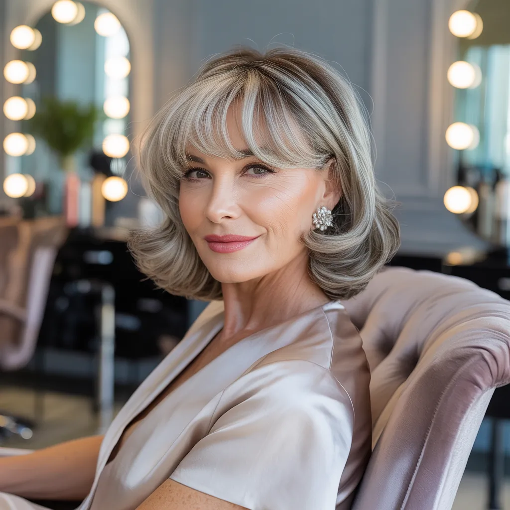 hairstyles with bangs for women over 60