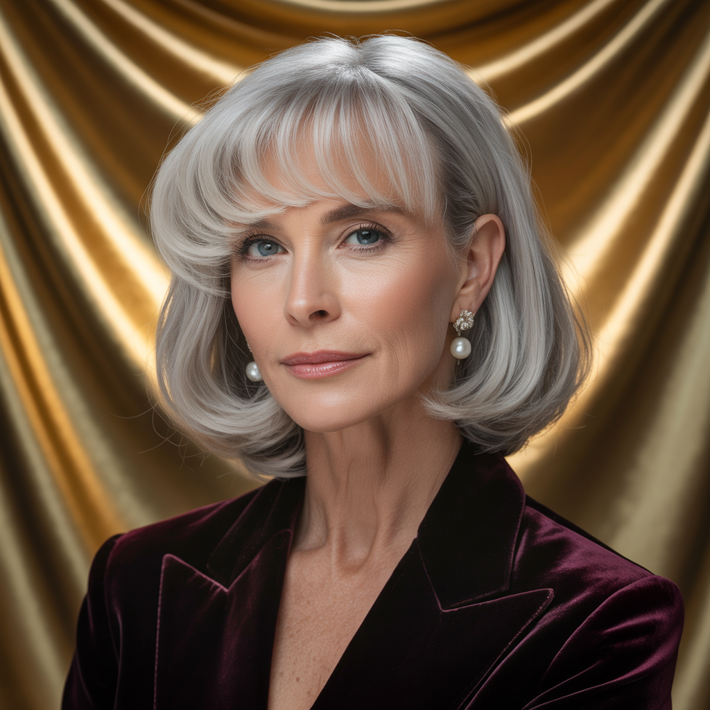 hairstyles with bangs for women over 60