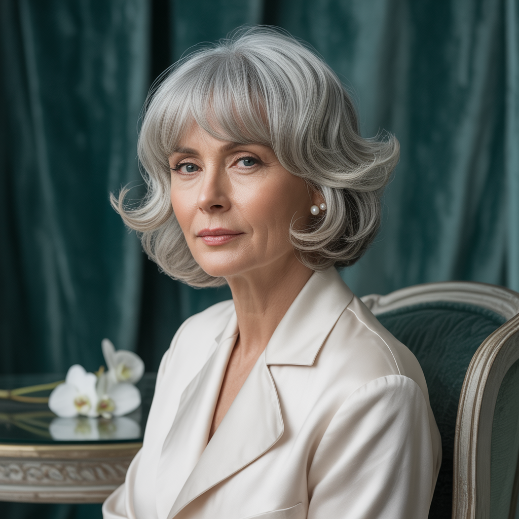 hairstyles with bangs for women over 60
