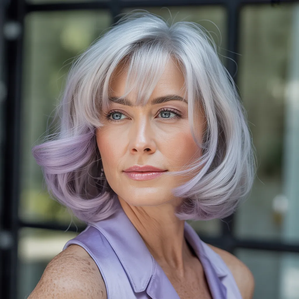 hairstyles with bangs for women over 60