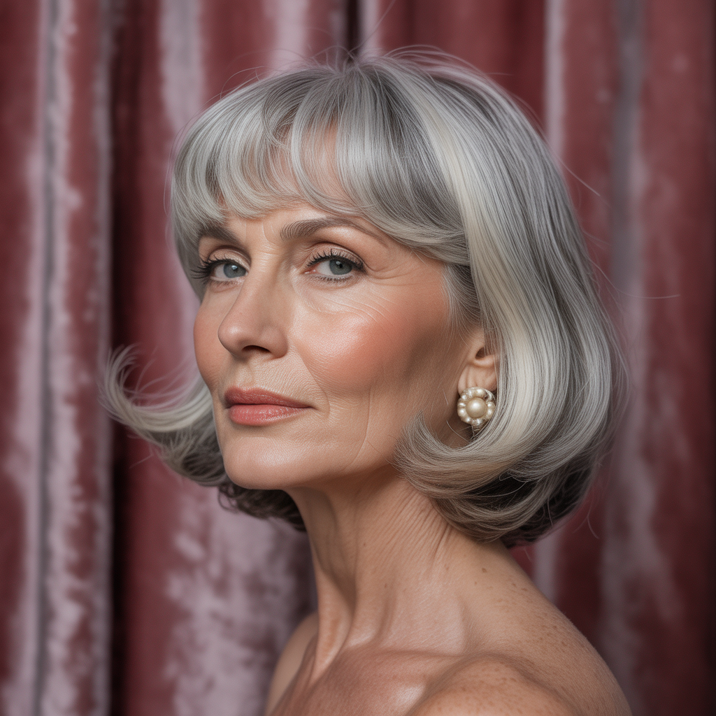 hairstyles with bangs for women over 60