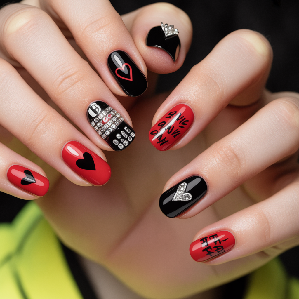 harley quinn nails