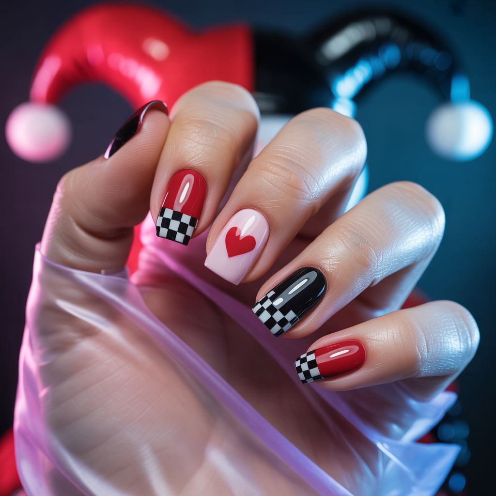 harley quinn nails