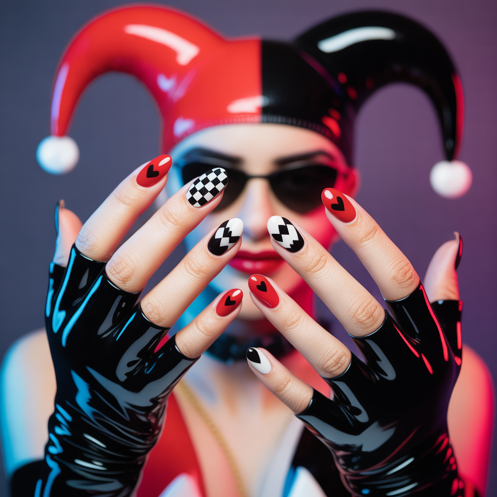 harley quinn nails